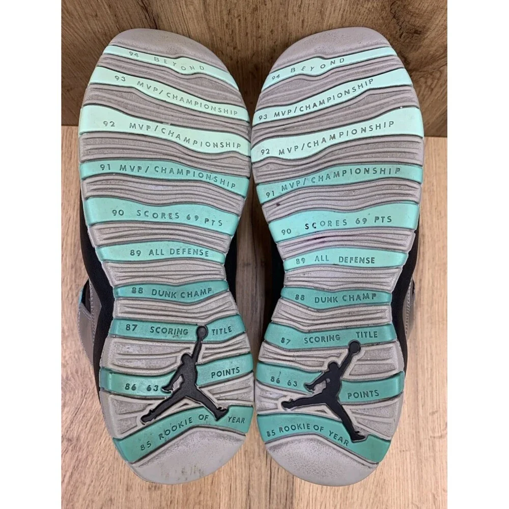 Air Jordan 10 Retro Lady Liberty GS 7Y Dust Black Teal 705179-045 2015